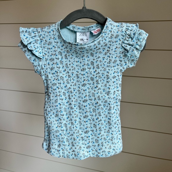Zara NWT floral t shirt 6-9 months - Picture 2 of 3